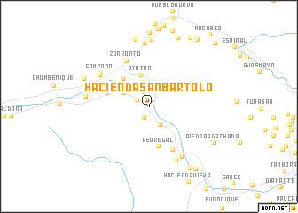 map of Hacienda San Bartolo