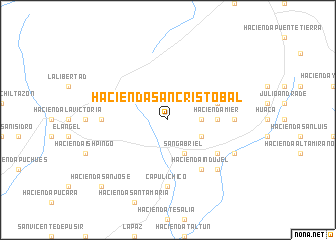 map of Hacienda San Cristóbal