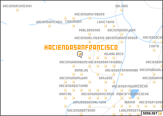 map of Hacienda San Francisco