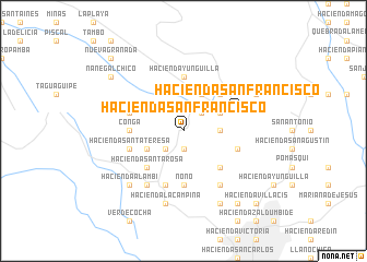 map of Hacienda San Francisco