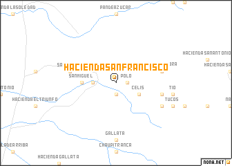 map of Hacienda San Francisco