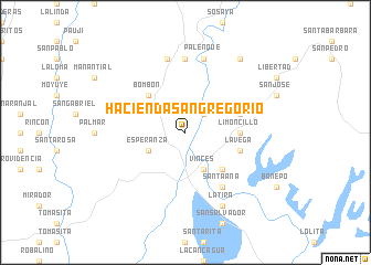 map of Hacienda San Gregorio