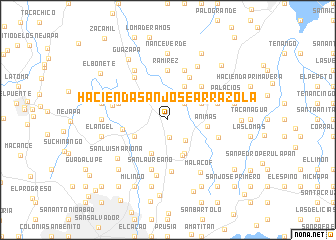 map of Hacienda San José Arrazola