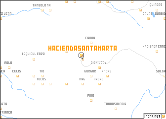 map of Hacienda Santa Marta
