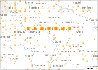 map of Hacienda Santa Rosalía