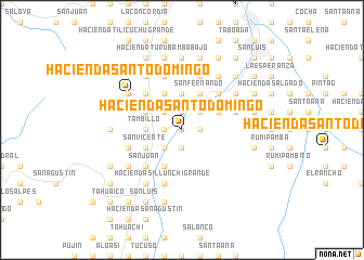 map of Hacienda Santo Domingo