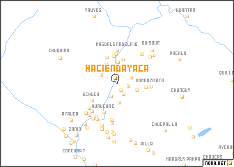 map of Hacienda Yaca