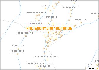 map of Hacienda Yunama Grande