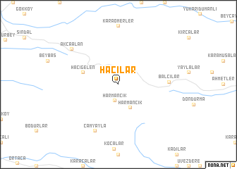 map of Hacılar