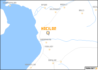 map of Hacılar