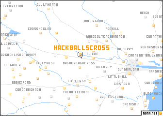 map of Hackballs Cross