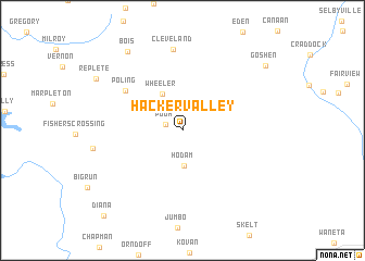 map of Hacker Valley