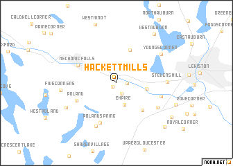 map of Hackett Mills