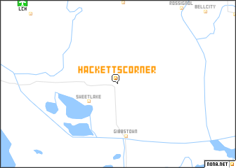 map of Hacketts Corner