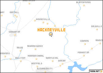 map of Hackneyville