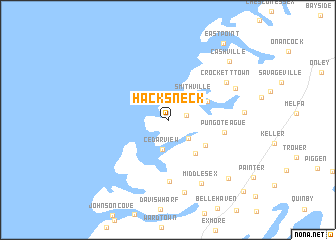 map of Hacksneck