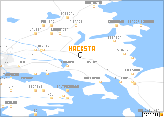 map of Håcksta