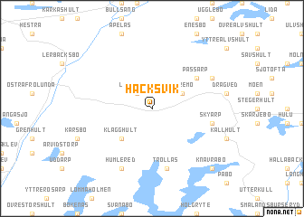 map of Håcksvik