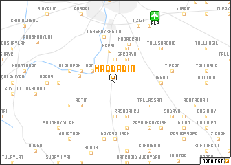 map of Ḩaddādīn