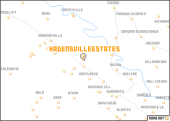 map of Hadensville Estates