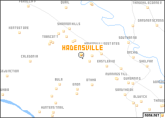 map of Hadensville