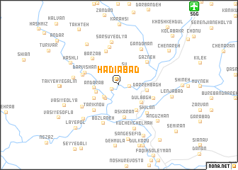 map of Hādīābād