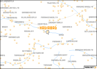 map of Hādīābād