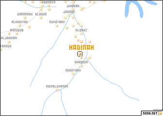 map of Ḩāḑinah