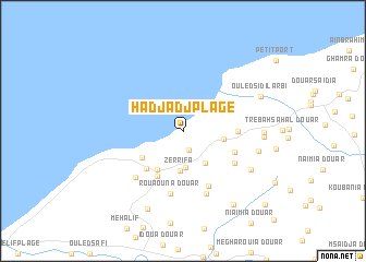 map of Hadjadj Plage