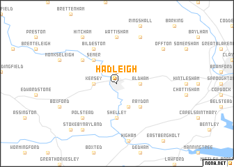 map of Hadleigh