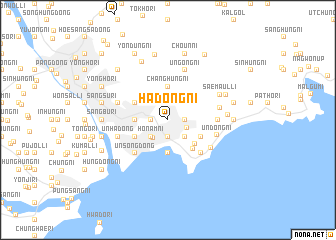 map of Hadŏng-ni