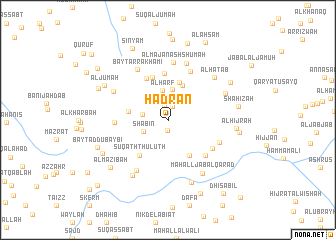 map of Ḩaḑrān