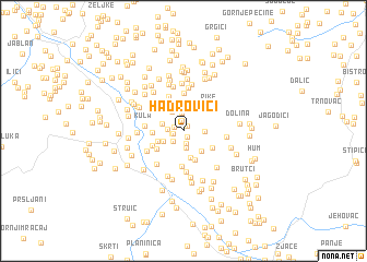 map of Hadrovići