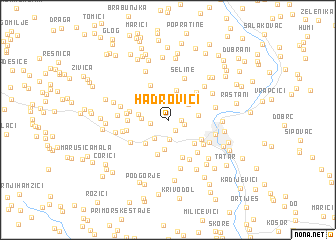 map of Hadrovići