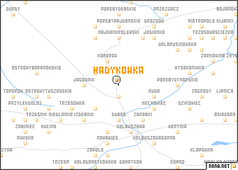 map of Hadykówka