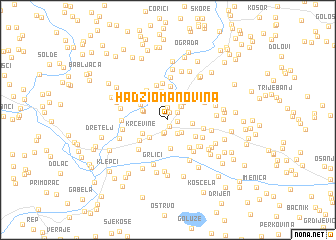 map of Hadžiomanovina