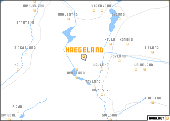 map of Hægeland