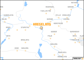 map of Hægeland