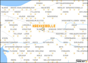 map of Hækkebølle