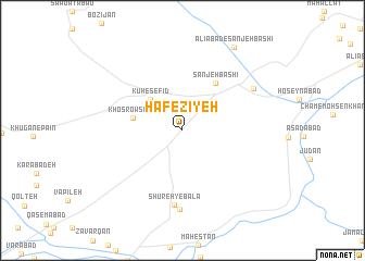 map of Ḩāfez̧īyeh