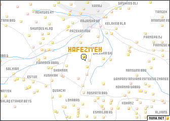 map of Ḩāfez̧īyeh