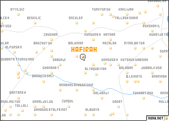 map of Ḩafīrah