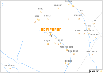 map of Ḩafīz̧ābād