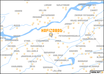 map of Hāfizābād