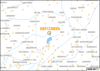 map of Hāfizābad