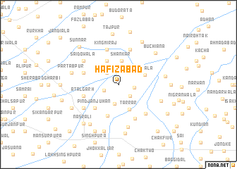 map of Hāfizābād