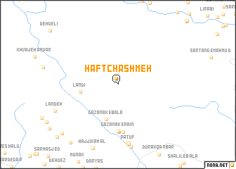 map of Haft Chashmeh