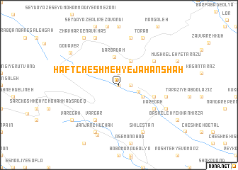 map of Haft Cheshmeh-ye Jahānshāh