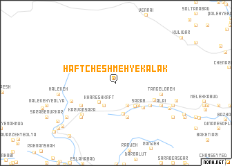 map of Haft Cheshmeh-ye Kalak