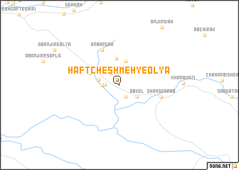 map of Haft Cheshmeh-ye ‘Olyā